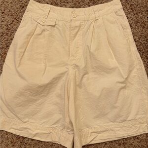 Free People long shorts cotton bermudas cream off white